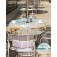 thumbnail image 5 of Hokiten Outdoor Tablecloths with Umbrella Hole & Zipper, Beach Coastal Round Tablecloths 60 Inch, Watercolor Ocean Waves Starfish Summer Waterproof Table Cloth, Patio/Pool/Picnic Table Covers, 5 of 7