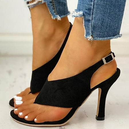 

High Heels Buckle High Heel Fashionable Heel Women s Shoes Thin Thong Sandals Women s Sandals