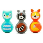 Woodland Animals Wobble Toys, 3 Count