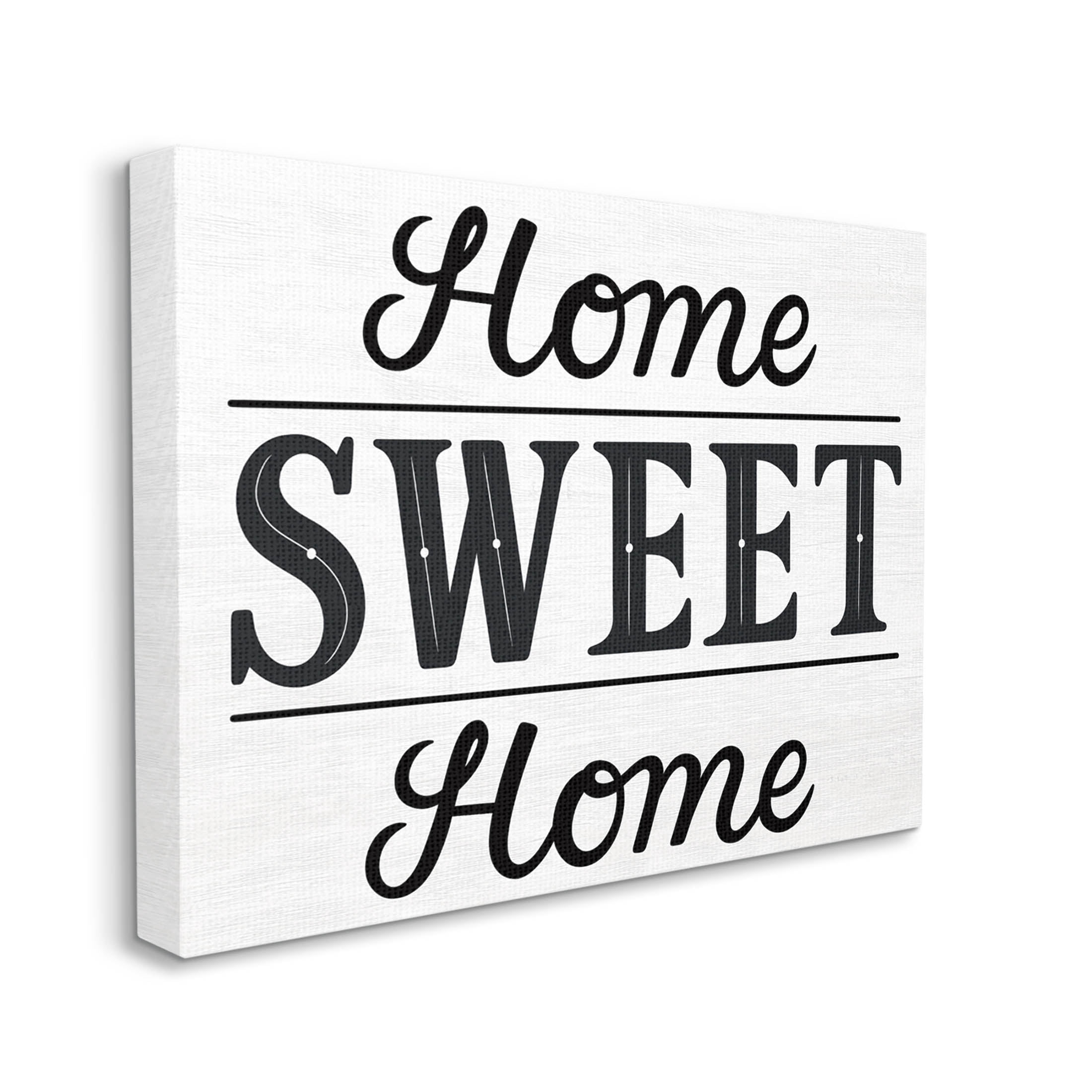 Sweet Home Farmhouse Sign Typography Graphic Art Gallery Wrapped Canvas Print Wall Art