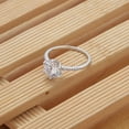 thumbnail image 5 of UneDouce Cushion Cut Halo Engagement Rings for Women, 18K White Gold Plated Cubic Zirconia Love Promise Rings for Her, Anniversary Solitaire CZ Simulated Diamond Ring Size 8, 5 of 6