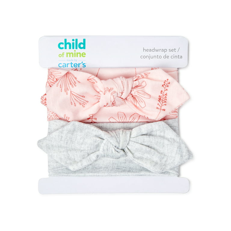 Carter's Child of Mine Infant Girls Bow Headwrap, 5-Pack, 0-12M