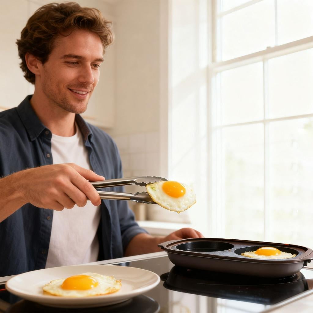 Giaone Microwave Eggs Cooker Breakfast Maker Duals Zone Designs For Eggs Steak Bacons