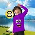 thumbnail image 5 of HAOTAGS Kids Sun Protection Hoodie,Long Sleeve UV Protection Fabric Hooded Design Breathable Stretch Blend Purple 9-10T, 5 of 6