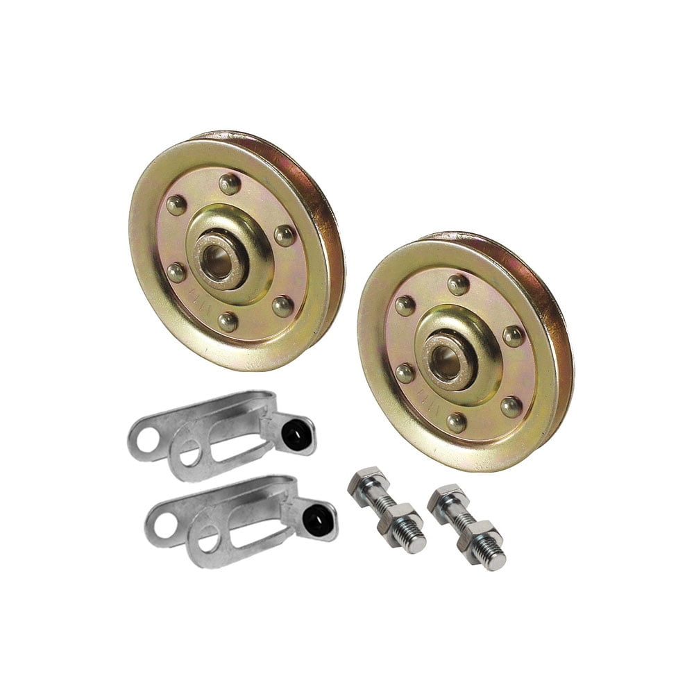 Garage Door Pulley 3" and Safety Cable Guide For Extension Springs (2