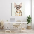 thumbnail image 2 of Stupell Industries Hipster Chihuahua Puppy With Glasses And Scarf Watercolor, 36 x 36,Design by Main Line Studio, 2 of 5