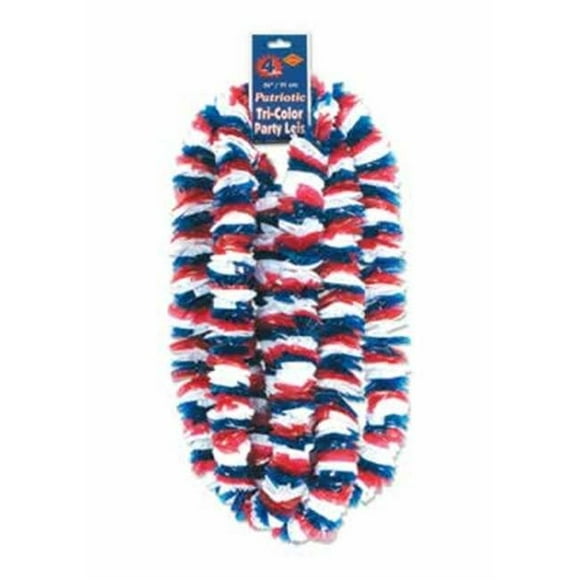 Soft-Twist Patriotic Poly Leis- Pack of 100