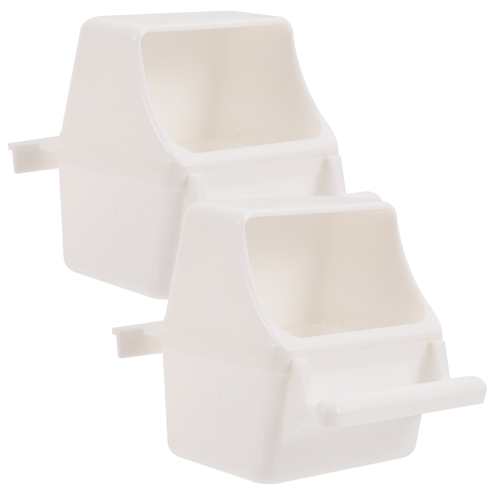 2Pcs Birdcage External Water Cup Bird Cage Food Box Bird Food Bowl