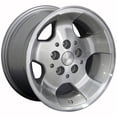 thumbnail image 2 of 15 inch Rim fits 1987-2006 Jeep Wrangler Style Silver Machined 15x8 Wheel Direct Fit, 2 of 5