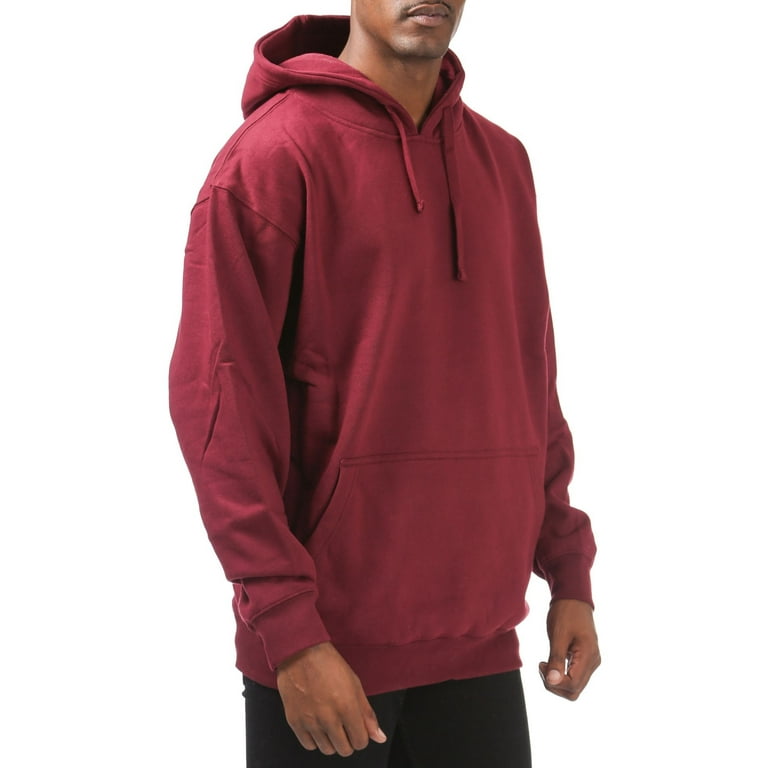 Pro Club Men's Comfort Pullover Hoodie with Front Pocket - Maroon - Small 
