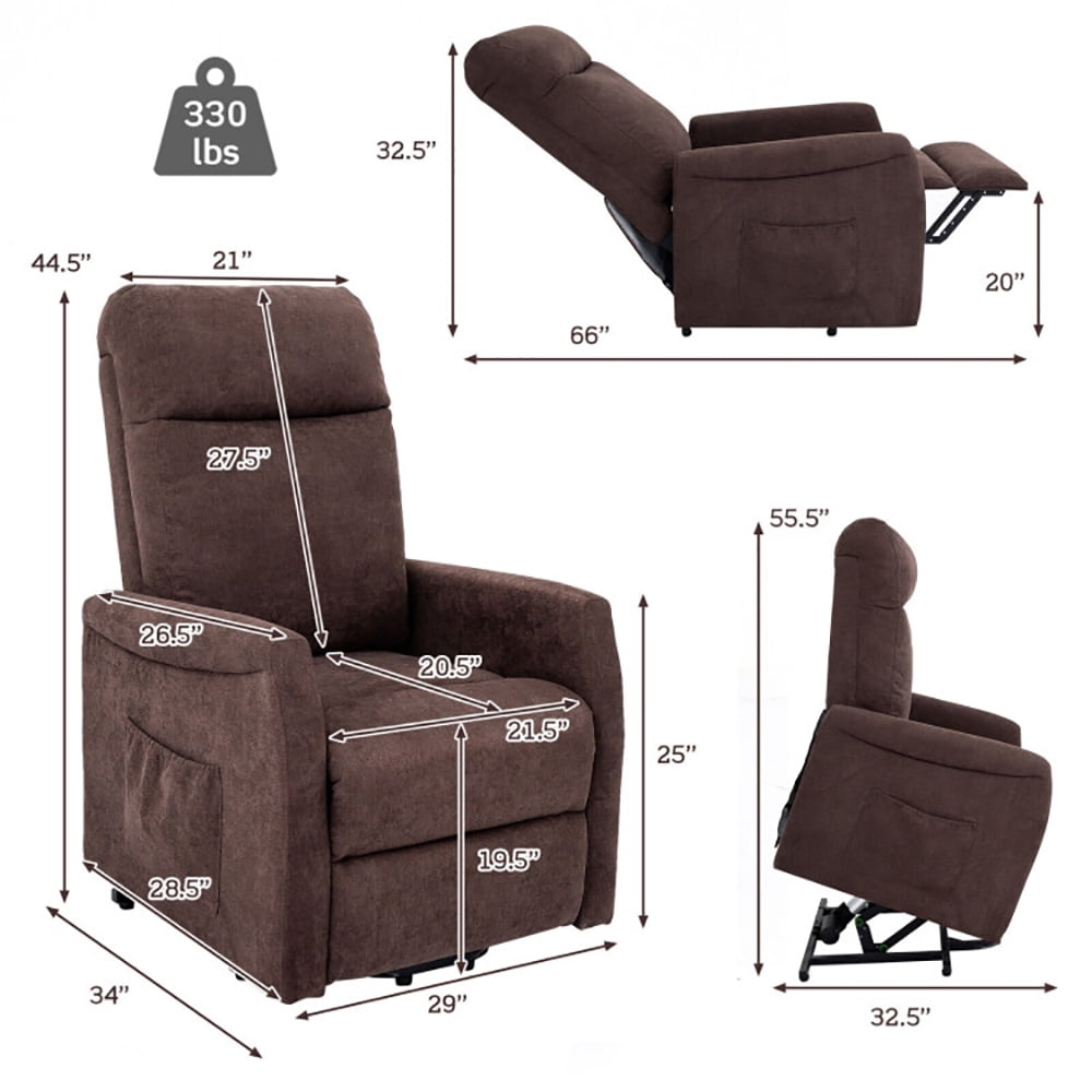 Finihen Electric Power Lift Relax Sofa Recliner Chair, Power Lift Recliner Chair with Remote Control, for Elderly, for Living Room, Bedroom, Brown Finihen Electric Power Lift Relax Sofa Recliner Chair, Power Lift Recliner Chair with Remote Control, for Elderly, for Living Room, Bedroom, Brown