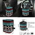 thumbnail image 4 of KUIFORTI Ethnic Style Pattern Car Seat Covers Full Set 15 Piece Seat Covers Steering Wheel Cover Seatbelt Covers Cup Coasters Car Garbage Bag Air Vent Storage Bag Rear View Mirror Cover Keychain, 4 of 6
