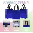 thumbnail image 3 of cabzymx 18 pcs Glossy Blue Small Gift Bags, 8 x 3.9 x 9.8 In Reusable Goodie Bag Bulk with Sturdy Base, Non-woven Holiday Gift Bags for Birthday, Wedding, Party, Easter, 3 of 7