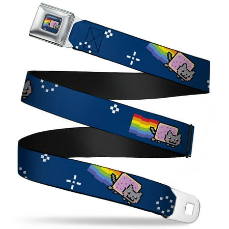Nyan Cat Blue Full Color Nyan Cat Flying Space Blue2 Webbing Seatbelt Belt Seatbelt Belt