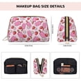 thumbnail image 5 of Gaeub Strawberry Popsicle Printed Travel Cosmetic Bag,Makeup Bag, Large Capacity Toiletry Bag for Women, Portable Pouch Make Up Organizer with Zipper and Divider, 5 of 8