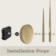 thumbnail image 4 of Reloj de pared con manecillas 3D, mecanismo de movimiento de cuarzo, accesorios, 4 of 5