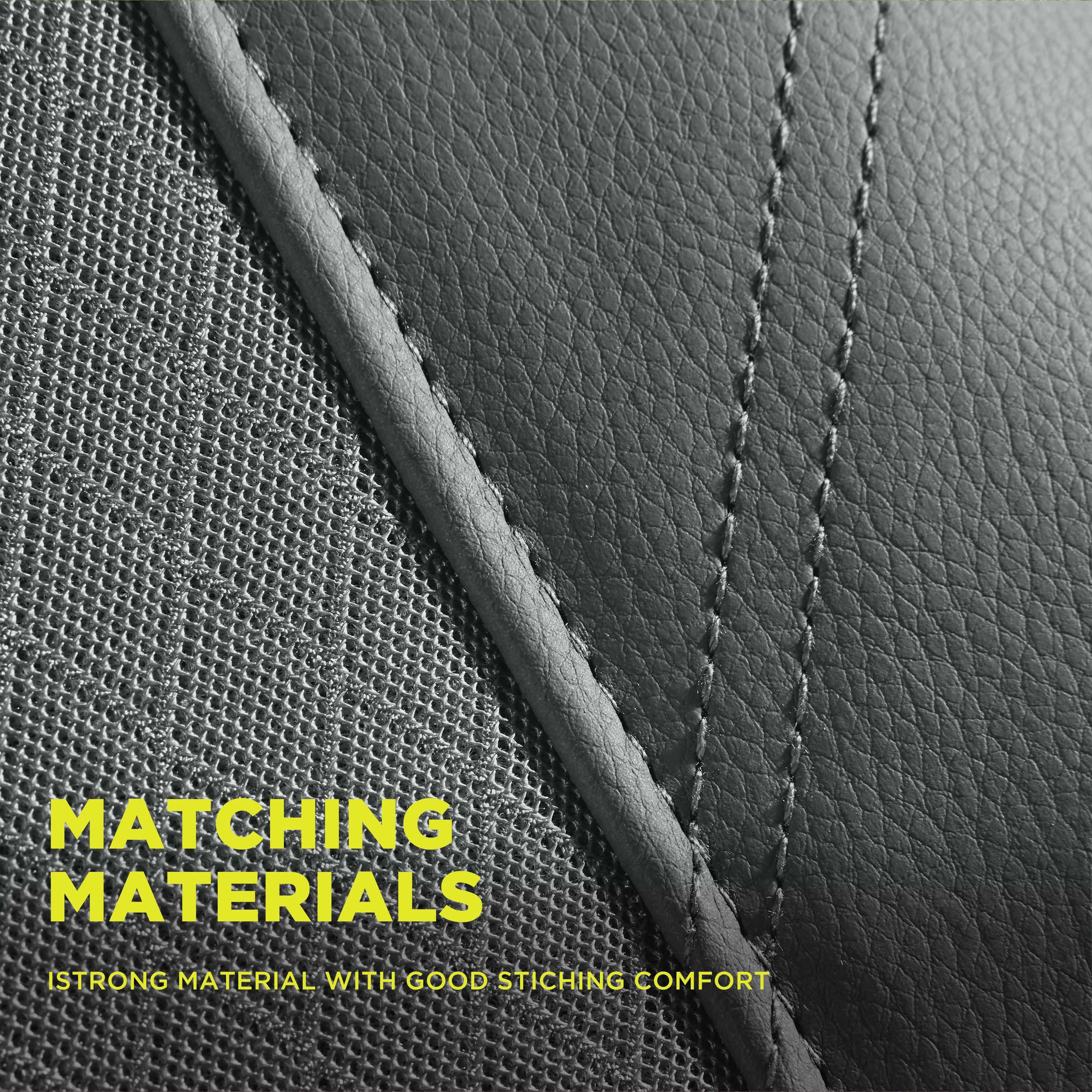 Road Comforts Leather Mesh Car Seat Cover, Airbag Compatible, Universal Fit for Most Cars - Grey