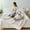 #0313-White, variant on Linnome Easter Flannel Throw Blanket Bunny Egg Pattern Soft Blanket for Sofa Couch Bed Home Spring Holiday Decor