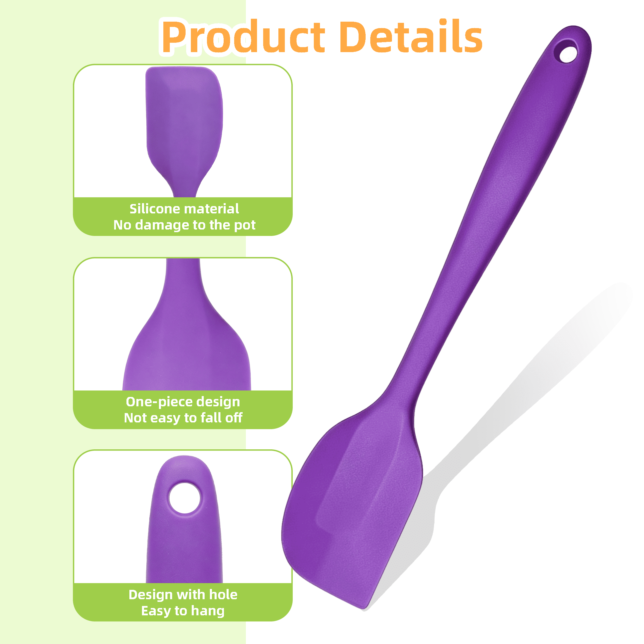 9‑Piece Silicone Spatula Set, Heat‑Resistant Silicone Baking Utensils, Non‑stick Kitchen Cooking Tools with Whisk, Basting Brush and Egg Separator, Multicolor Rubber Spatula Kit for Mixing, Baking