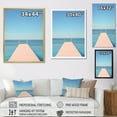 thumbnail image 4 of Designart "Blue Pier Coastal Viewpoint I" Coastal Floater Framed Wall Art Living Room, 4 of 5