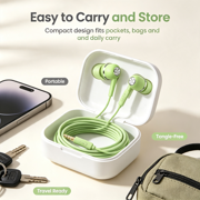 Gosuguu Wired Earbuds with Microphone, Noise-Isolating In-Ear Headphones, High Definition Audio Earphones for Smartphones, Stereo Earbuds for Music & Calls