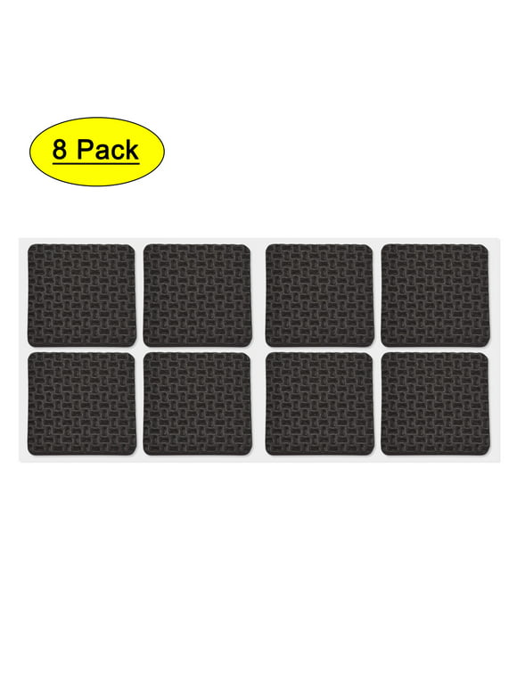 Uxcell 8 Pack Antislip Rubber 40mmx40mm Chair Table Foot Leg Cover Black