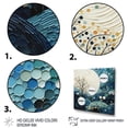 thumbnail image 3 of Designart "Blue White Mid Century Minimalist Rain II" Abstract Collages Floater Framed Canvas Print, 3 of 7