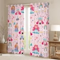 thumbnail image 2 of jejeloiu Chic Princess Girl Curtains Pack of 2 (42x84 Each),Fairy Tale Castle Curtains Blackout,Rainbow Stars Loves Bedroom Curtains For Child,Breathable Home Decor, 2 of 6