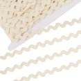 thumbnail image 1 of Cinta de algodón zigzag de 16,5 yardas, 5/8 de pulgada, cinta de encaje ondulado, cinta floral blanca en zigzag, flecos ondulados, adorno de encaje en forma de S, tela tejida, 1 of 9