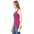 thumbnail image 2 of Bella Junior's B8780 Tank Top Rachel Sheer Rib Longer-Length, 2 of 2