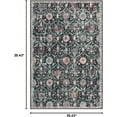 thumbnail image 4 of Moynesa 4'x6' Moroccan Machine Washable Rug,4X6FT Rugs for Living Room Non-Slip Bedroom Rug Vintage Trellis Rug Ultra-Thin Throw Distressed Large Carpet for Dining Room Office Black, 4 of 7