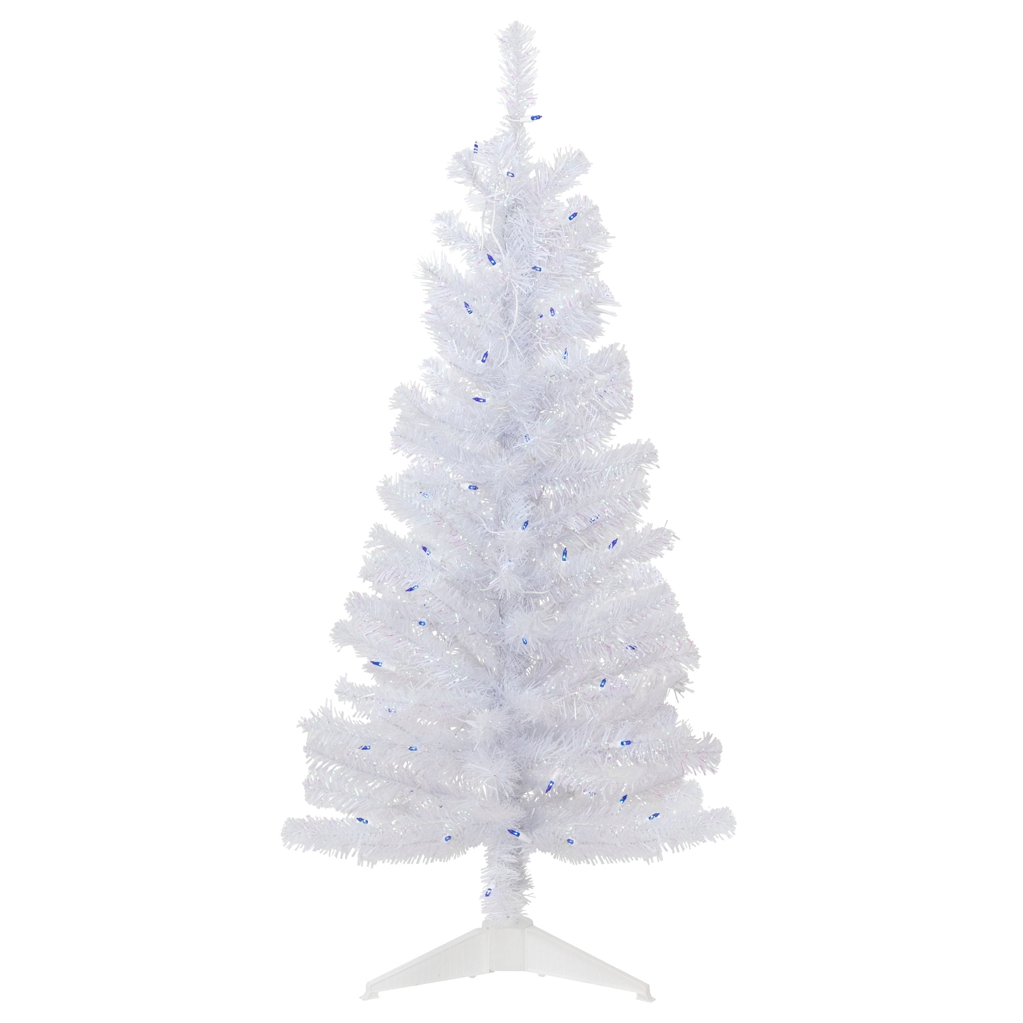 4' Pre-lit Rockport White Pine Artificial Christmas Tree Clear
