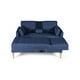 thumbnail image 5 of Sala Modular Reversible De Lino Azul Modelo Carlton, 5 of 13