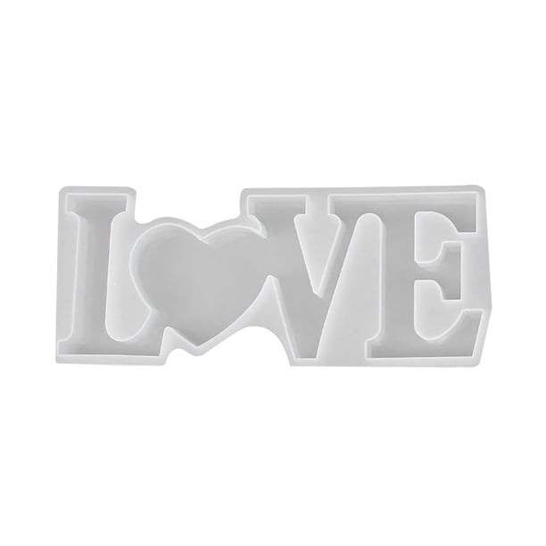 Fiudx Adorno de Letras de Resina Diy, Proyecto de Manualidades Personalizable, Diseño Fácil de Desmoldar, Divertido para Mezclar Purpurina y Pintura, Decoración Del Hogar, Ideal para Artesanos, Tamañ