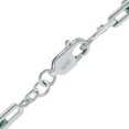 thumbnail image 4 of SZUL Women's Emerald and Natural Diamond Double Bar Link Bracelet in .925 Sterling Silver, 4 of 7