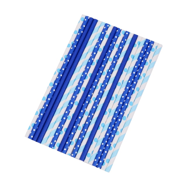 100PCS Pajitas para beber degradables Patrón de puntos Pajitas para beber desechables para fiestas e CACAGOO Tipo 2