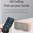 thumbnail image 4 of BT Speaker With Time Display, 6 In 1 Voice Calling Speaker With Noise Cancelling Mic, Dual Alarm Clock, , Mirror Clock And Temperature Display, 4 of 8