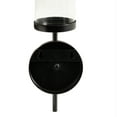 thumbnail image 5 of Kate and Laurel Blaise Transitional Metal Wall Sconce, 5 x 6 x 14, Black, Modern Round Candle Holder with Removable Glass Cylinder for Flameless Candles, 5 of 9