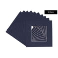 thumbnail image 2 of Navy Blue Acid Free 16x16 Picture Frame Mats with White Core Bevel Cut for 8x8 Pictures - Fits, 2 of 4
