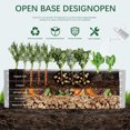 thumbnail image 4 of Raised Garden Bed, 2PCS 8x4x2ft Metal Outdoor Planter Box for Vegetables, Flowers, Herbs, Silver, 4 of 7