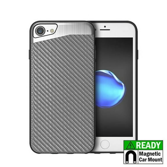GSA Blade Carbon Hybrid Case For iPhone 8 Plus/7 Plus/6 Plus - Silver