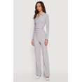 thumbnail image 3 of Women's Brushed Knit Long Sleeve Zip Front Polo Shirt, 3 of 4