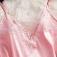 thumbnail image 6 of Sakmal Slip Sleep Dress for Women Spaghetti Straps Pink Ultra-Soft Comfy Moomoo Dress Square Neckline Lace Short Sleeveless Chemises S-XL, 6 of 7