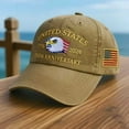 thumbnail image 2 of USA 250th Anniversary Hat, Patriotic Commemorative Hat, Adjustable Retro Embroidered Baseball Cap for Women Men, Independence Day Celebration Tribute Cap, Khaki, 2 of 6