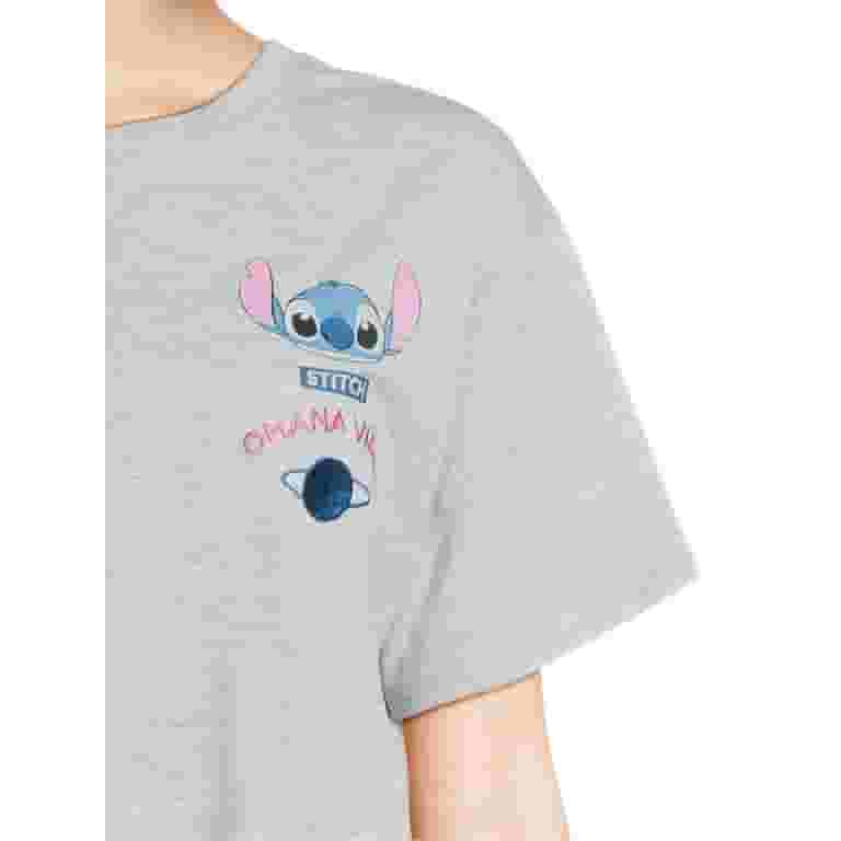 【2plan】808 Stitch Loose Fit Short Sleeve T-shirt Stitch women's Embroidered T-Shirt - Short Sleeve Graphic