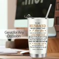 thumbnail image 6 of Best Birthday Gifts for Husband, 20oz Stainless Steel Coffee Tumbler with Lid and Straw, Husband Fathers Day Tumbler Gifts from Wife, Romantic Anniversary Valentines Gifts for Husband, 6 of 6