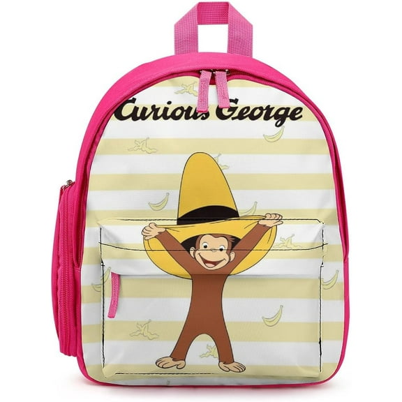 Curious George Stylish Popular Backpack, Casual Backpack, Large Capacity, Commute, Lightweight, Waterproof, Durable, Town Backpack, Black, Free size