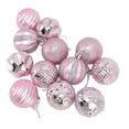 thumbnail image 3 of Adornos de bolas para árbol de Navidad, decoraciones para árboles de Navidad para fiestas familiares, cenas en el jardín, fiestas de cumpleaños, color rosa, 3 of 5