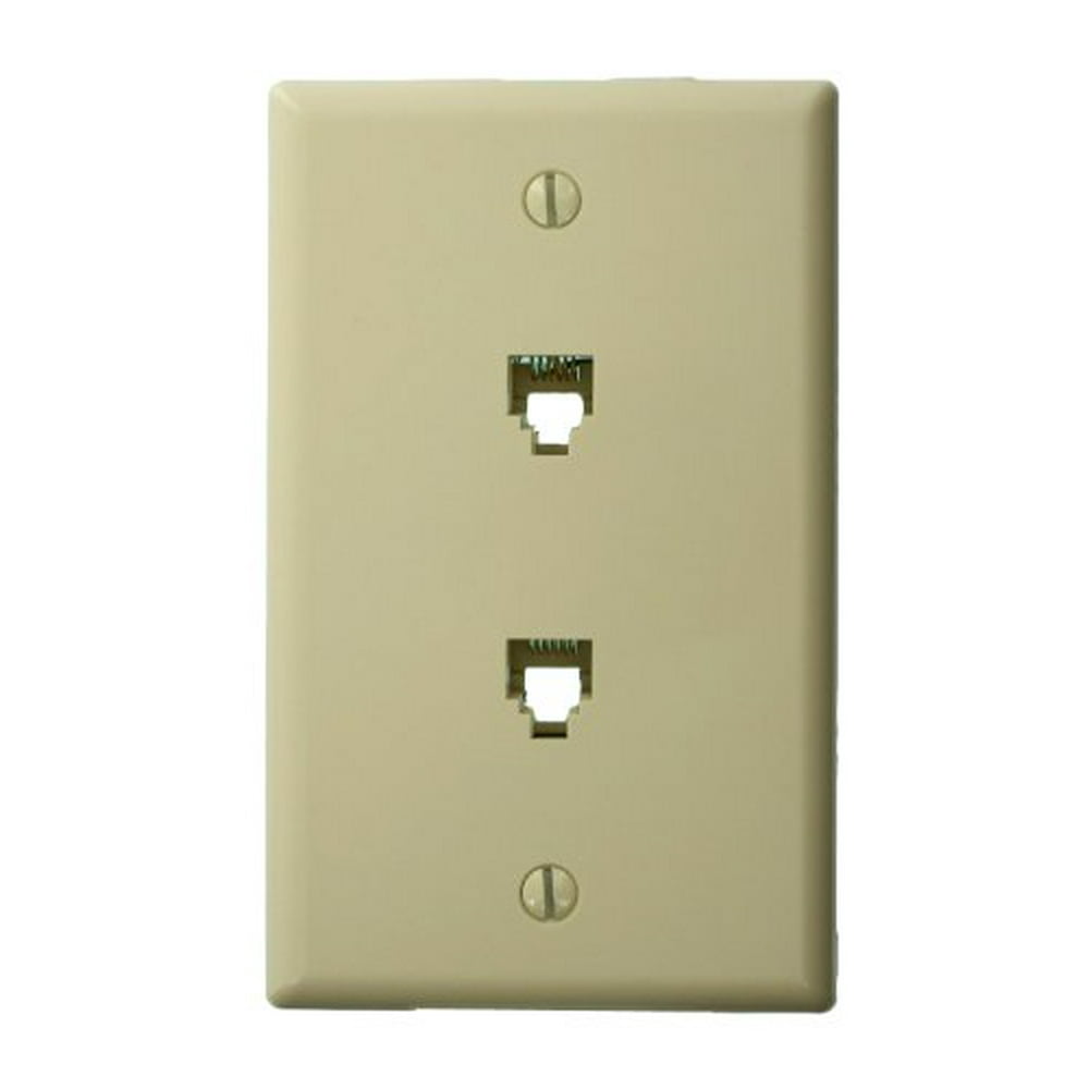 Ivory DUPLEX Phone Jack Wall Plate 6Wire Telephone 40266I Walmart