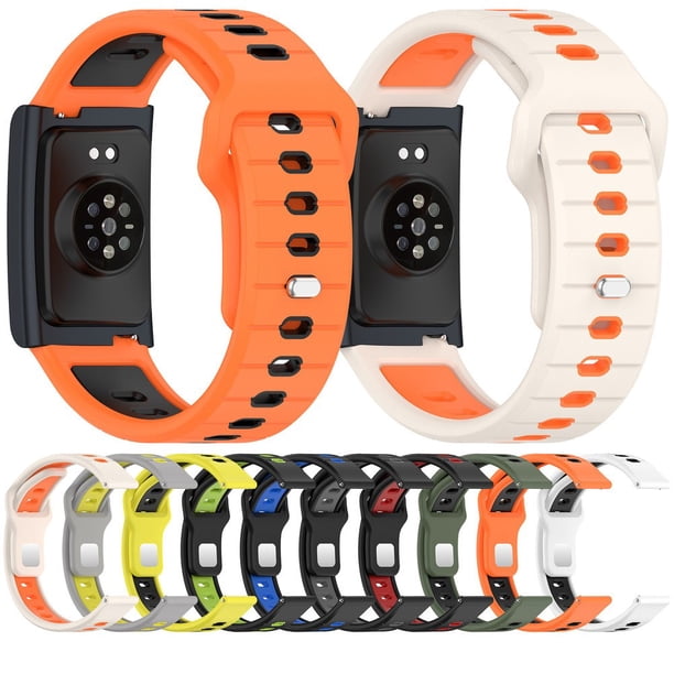 Bracelet De Remplacement En Silicone Pour Amazfit Helio Strap - Noir/Rouge, Respirant, Confortable - Pour Sport Et Quotidien